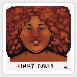 Kinky Curls Sticker